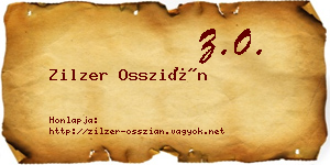 Zilzer Osszián névjegykártya
